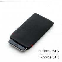 iPhoneSE3（第3世代）/iPhoneSE2（第2世代）/iPhone12mini（Airジャケット等薄型ケース併用推奨）（4.7インチ） 本牛革レザースリーブケース
