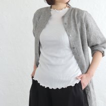 春夏のインナーに やさしい肌ざわりのメロー仕上げリブトップス（アイスピンク）TP14