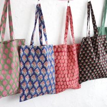 木版染め/ブロックプリント トートバッグ