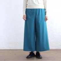 【送料無料】 東炊きコットンツイル ワイドパンツ（ターコイズ）PT11
