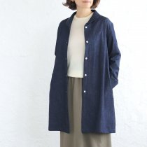【送料無料】5ozデニム ショールカラーコート（インディゴ）CO08