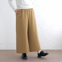 【送料無料】 東炊きコットンツイル ワイドパンツ（キャメル）PT11
