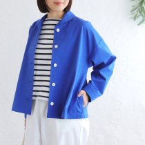 【送料無料】 東炊きコットンツイル ショールカラージャケット（ロイヤルブルー）CO14
