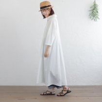 ※予約商品【送料無料】桐七炊きコットンリネン 八分丈クロップドパンツ （生成り）PT16